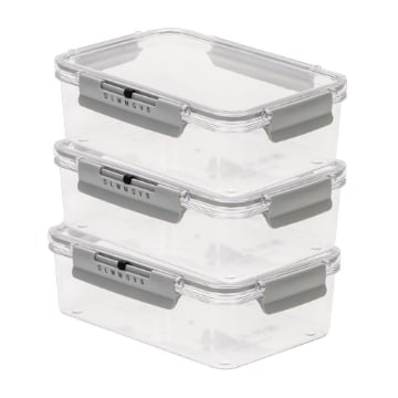MA MAISON SET 3 CONTENITORI WEEKLY FRESH RETTANGOLARI 900 ML COPERCHI SALVAFRESCHEZZA E INDICATORE GIORNO DELLA SETTIMANA 