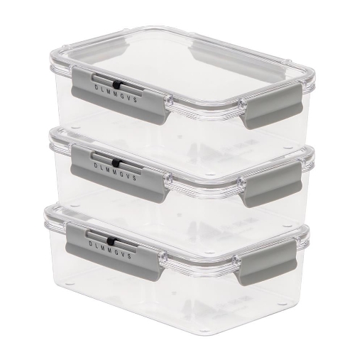 MA MAISON SET 3 CONTENITORI WEEKLY FRESH RETTANGOLARI 900 ML COPERCHI SALVAFRESCHEZZA E INDICATORE GIORNO DELLA SETTIMANA 