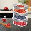 MA MAISON SET 3 CONTENITORI WEEKLY FRESH RETTANGOLARI 400 ML COPERCHI SALVAFRESCHEZZA E INDICATORE GIORNO DELLA SETTIMANA 