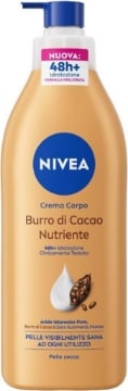 NIVEA CREMA CORPO 48H + DI IDRATAZIONE CON BURRO DI CACAO NUTRIENTE PER PELLE SECCA 400 ML OKX