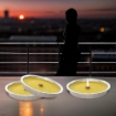 MAURY'S SET 60 CANDELE ALLA CITRONELLA BASE IN ALLUMINIO STOPPINO IN FIBRA DI LEGNO PRESSATO 16,5 CM