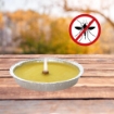 MAURY'S SET 60 CANDELE ALLA CITRONELLA BASE IN ALLUMINIO STOPPINO IN FIBRA DI LEGNO PRESSATO 16,5 CM