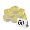 MAURY'S CANDELINE TEA LIGHT 60 PZ GIALLE CON OLIO DI CITRONELLA E BASE IN METALLO