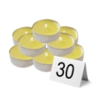 MAURY'S CANDELINE TEA LIGHT 30 PZ GIALLE CON OLIO DI CITRONELLA E BASE IN METALLO