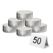MAURY'S CANDELINE TEA LIGHT 50PZ BIANCHE SENZA PROFUMO BASE IN METALLO