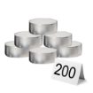 MAURY'S CANDELINE TEA LIGHT 200PZ BIANCHE SENZA PROFUMO BASE IN METALLO