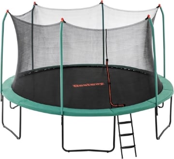 BESTWAY TRAMPOLINO XTREME AIR 4,27X2,86M.ETA BAMBINI 6+ PESO MAX 100KG TAPPETO ELASTICO DA ESTERNI COLORE VERDE E NERO 