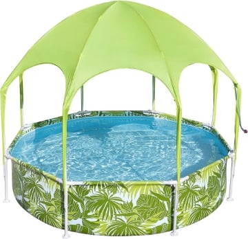 BESTWAY PISCINA FUORI TERRA SPLASH-IN-SHADE CON PARASOLE UV CAREFUL DA  244 X 244 X 51 CM / 1688 LITRI - 56432-5 