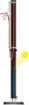 BESTWAY DOCCIA SOLARE CM.60X60X218,20 L.CON MISCELATORE,DOCCINO REGOLABILE SERBATOIO NERO SFRUTTA IL CALORE SOLARE 