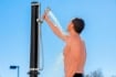BESTWAY DOCCIA SOLARE CM.60X60X218,20 L.CON MISCELATORE,DOCCINO REGOLABILE SERBATOIO NERO SFRUTTA IL CALORE SOLARE 