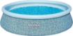 BESTWAY PISCINA FAST SET FORMA ROTONDA 4,57 M X 1,07 CM GRAFICA A LINEE CURVE  CAP. 12.362 L + 1 POMPA + 1 CARTUCCIA + 1 SCALETTA