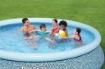 BESTWAY PISCINA FAST SET FORMA ROTONDA 4,57 M X 1,07 CM GRAFICA A LINEE CURVE  CAP. 12.362 L + 1 POMPA + 1 CARTUCCIA + 1 SCALETTA