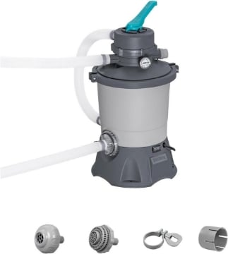 BESTWAY 58515-7 POMPA DI FILTRAGGIO A SABBIA DA 3.596 L ALL' ORA  GRIGIO - COMPATIBILE CON PISCINE FUORITERRA 