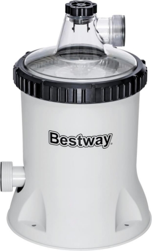 BESTWAY POMPA FILTRO POLYSPHERE 5.678 L/H,USA 240 G DI SFERE FILTRANTI / ?27,2 X 27,2 X 42,1 CM; 6,74 KG GRIGIO