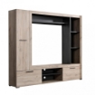 MOBILE PORTA TV IN LEGNO TRUCIOLARE BILAMINATO COLORE ROVERE GRIGIO CM 195,6 X 35,2 X 169,6 H OKX