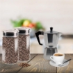 MA MAISON FOODIE SET 6 BARATTOLI DA CUCINA IN VETRO CON COPERCHIO CROMATO INOX A CHIUSURA ERMETICA 10X12H CM - 10X19H CM - 10X31H CM 