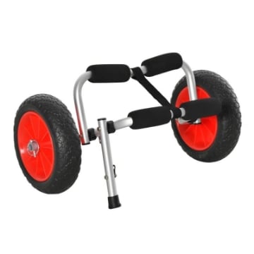 CARRELLO PER KAYAK PIEGHEVOLE PNEUMATICI 25CM ADATTO A TUTTE LE SUPERFICI
