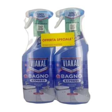VIAKAL N 1° CONTRO IL CALCARE ADATTO PER IL BAGNO RIMUOVE MACCHIE D'ACQUA E RESIDUI DI SAPONE CON FIORI ELEGANTI X2 720 ML OKX