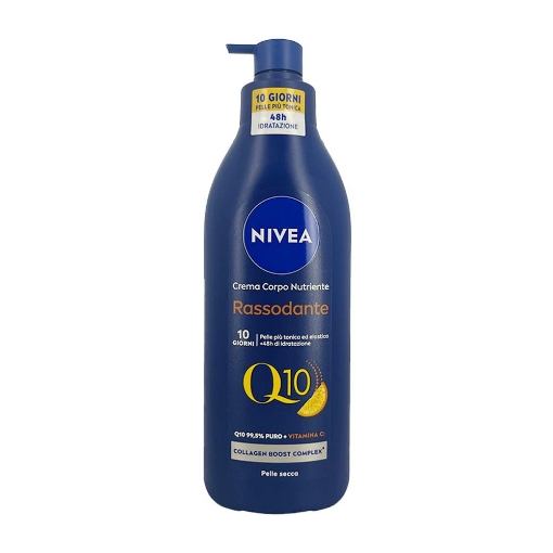 NIVEA CREMA CORPO NUTRIENTE RASSODANTE PELLE PIÙ TONICA ED ELASTICA 48H DI IDRATAZIONE CON Q10+VITAMINA C PER PELLE SECCA 400 ML OKX