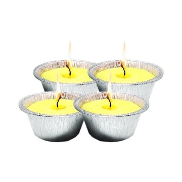 SET 4 CITRONELLE BASE IN ALLUMINIO PER USO ESTERNO CON SPAGO DURATA +10H 