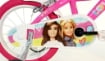 BICICLETTA BARBIE DA 16" CON ROTELLE IN COLORE BIANCO E ROSA PER BAMBINA