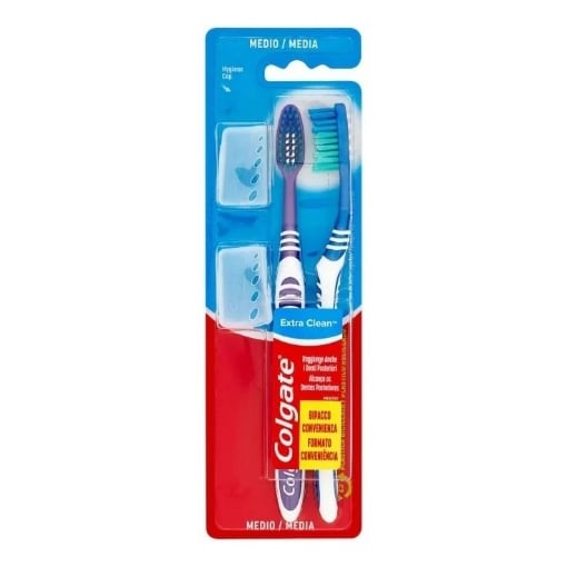 COLGATE SET 2 SPAZZOLINI EXTRA CLEAN A SETOLA MEDIA COLORI ASSORTITI OKX