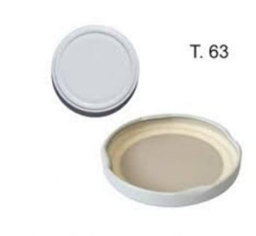 CONFEZIONE DA 100 TAPPI CAPSULA PER CONFETTURA E PASSATE DA 63 MM