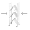 MA MAISON SCAFFALE PIEGHEVOLE 4 RIPIANI BIANCO CON ROTELLE PER SPOSTAMENTO RICHIUDIBILE E RIPONIBILE 72X24X125 CM 