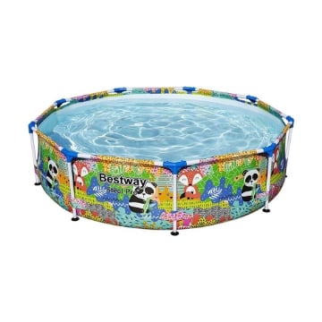 BESTWAY STEEL PRO PISCINA FUORI TERRA 305X66 CM CON STAMPA COLORATA