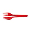 FORCHETTE DI PLASTICA SET 40 PZ COLORE ROSSO DA TAVOLA E PER FESTE RIUTILIZZABILI