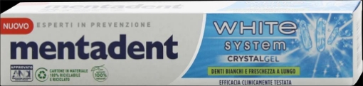 MENTADENT DENTIFRICIO FORMATO RISPARMIO 75 + 50 ML CRYSTAL GEL
