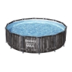 BESTWAY STEEL PRO MAX PISCINA FUORI TERRA TONDA Ø 366 X 100 CM RATTAN GRIGIO