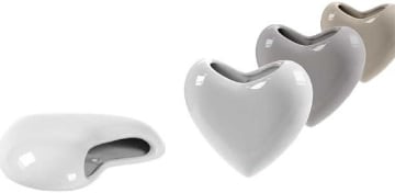 MAURY'S SET 3 EVAPORATORI CUORE LUCIDO 16X16X4 CM  IN COLORE ASSORTITO 300 MILLILITRI 