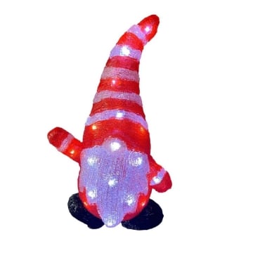 MA MAISON BABBO NATALE GONOMO LUMINOSO 30 LED 20X14,5X35 CM A BATTERIA PERSONAGGIO SIMPATICO 