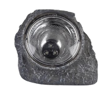 LAMPADA SOLARE MODELLO SIMIL PIETRA  CM.12X11X11 CM COLOR GRIGIO 