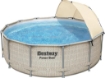BESTWAY POWER STEEL PISCINA FUORI TERRA TONDA Ø 396 X 107 CM CON PARASOLE