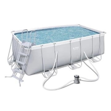 BESTWAY PISCINA FUORI TERRA POWER STEEL RETTANGOLARE 412 X 201 X 122 CM