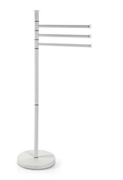 MAURY'S PIANTANA CROMO PORTASCIUGAMANI CON STRUTTURA BIANCA 20X83 CM 