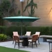 MAURY'S OMBRELLONE DA GIARDINO QUADRATO 3 X 3 MT IN COLORE VERDE