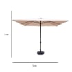 MAURY'S OMBRELLONE DA GIARDINO QUADRATO 3 X 3 MT IN COLORE ECRÙ TUBO Ø 40 MM