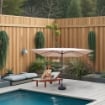 MAURY'S OMBRELLONE DA GIARDINO QUADRATO 3 X 3 MT IN COLORE ECRÙ TUBO Ø 40 MM
