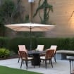 MAURY'S OMBRELLONE DA GIARDINO QUADRATO 3 X 3 MT IN COLORE ECRÙ TUBO Ø 40 MM