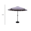 MAURY'S OMBRELLONE DA GIARDINO TONDO IN COLORE GRIGIO 3 METRI TUBO Ø 40 MM