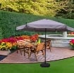 MAURY'S OMBRELLONE DA GIARDINO TONDO IN COLORE GRIGIO 3 METRI TUBO Ø 40 MM