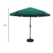 MAURY'S OMBRELLONE DA GIARDINO TONDO 3 MT CON BORDO COLORE VERDE