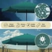 MAURY'S OMBRELLONE DA GIARDINO TONDO 3 MT CON BORDO COLORE VERDE