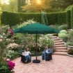 MAURY'S OMBRELLONE DA GIARDINO TONDO 3 MT CON BORDO COLORE VERDE