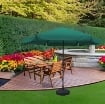 MAURY'S OMBRELLONE DA GIARDINO TONDO 3 MT CON BORDO COLORE VERDE