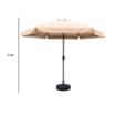 MAURY'S OMBRELLONE DA GIARDINO TONDO 3 MT CON BORDO COLORE ECRÙ TUBO Ø 40 MM