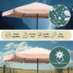 MAURY'S OMBRELLONE DA GIARDINO TONDO 3 MT CON BORDO COLORE ECRÙ TUBO Ø 40 MM